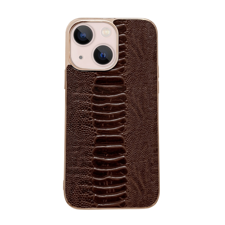 Genuine Leather Pinshang Series Nano Electroplating Phone Case For iPhone 14(Coffee)
Genuine Leather Pinshang Series Nano Electroplating Phone Case For iPhone 14(Coffee)