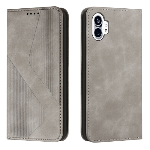 For Nothing Phone 1 Skin Feel Magnetic S-type Solid Color Leather Phone Case(Grey)
For Nothing Phone 1 Skin Feel Magnetic S-type Solid Color Leather Phone Case(Grey)