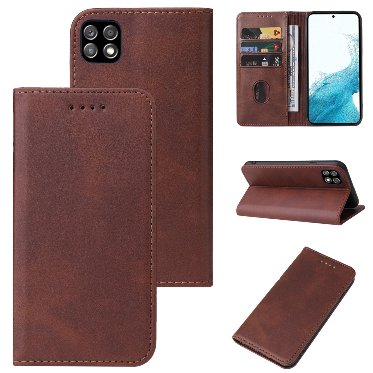 For Samsung Galaxy A22 5G Calf Texture Magnetic Flip Leather Phone Case(Brown)
For Samsung Galaxy A22 5G Calf Texture Magnetic Flip Leather Phone Case(Brown)