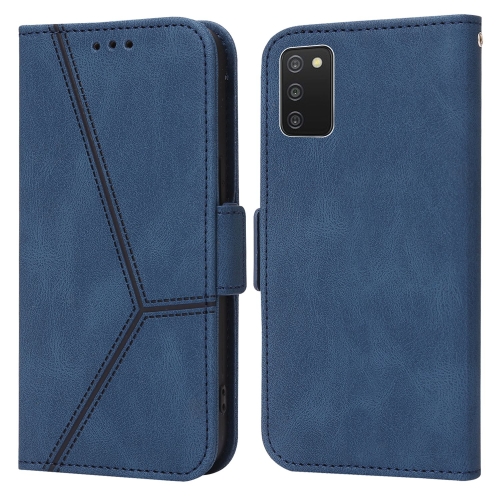 For Samsung Galaxy A03s 166mm EU Version Embossing Stripe RFID Leather Phone Case(Blue)
For Samsung Galaxy A03s 166mm EU Version Embossing Stripe RFID Leather Phone Case(Blue)
