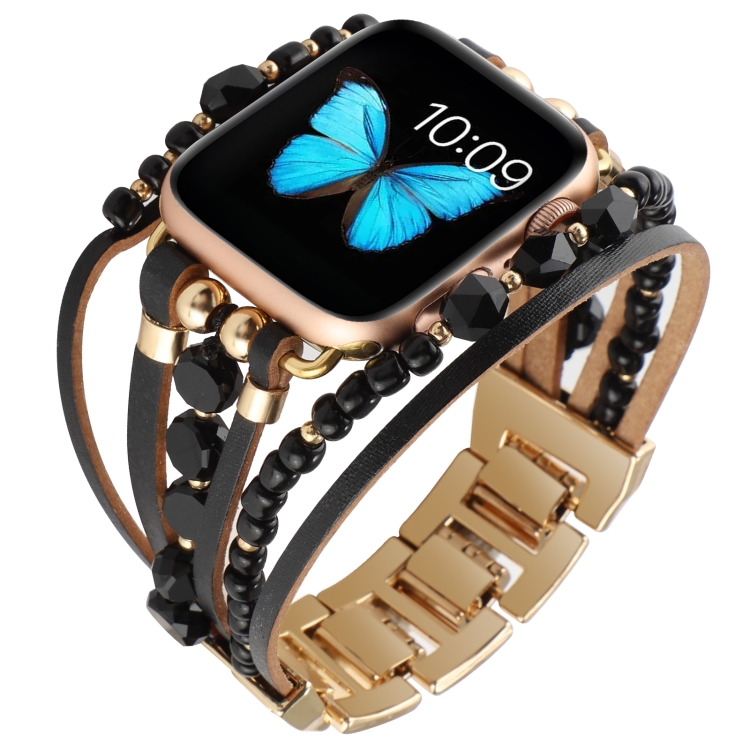 Jewelry Watch Band For Apple Watch Series 7 45mm / 6&SE&5&4 44mm / 3&2&1 42mm(Black)
Jewelry Watch Band For Apple Watch Series 7 45mm / 6&SE&5&4 44mm / 3&2&1 42mm(Black)