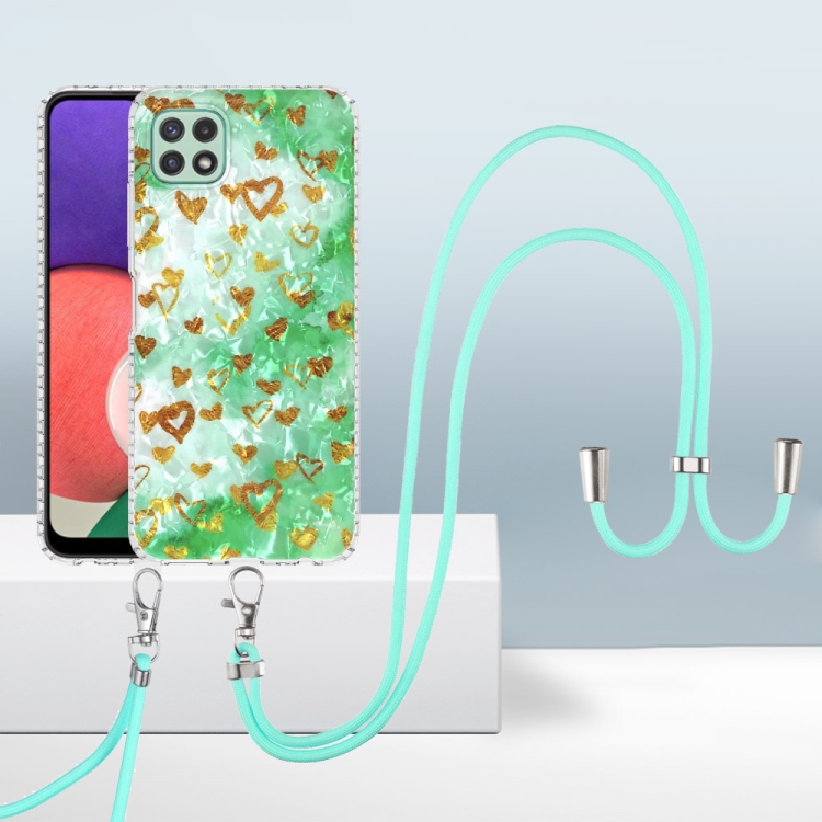 For Samsung Galaxy A22 5G 2.0mm Airbag Shockproof TPU Phone Case with Lanyard(Gold Heart)
For Samsung Galaxy A22 5G 2.0mm Airbag Shockproof TPU Phone Case with Lanyard(Gold Heart)