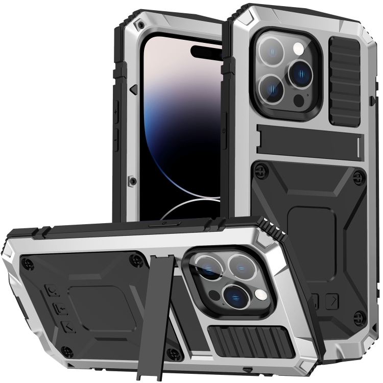 For iPhone 14 Pro Max R-JUST Shockproof Waterproof Dust-proof Case with Holder (Silver)
For iPhone 14 Pro Max R-JUST Shockproof Waterproof Dust-proof Case with Holder (Silver)