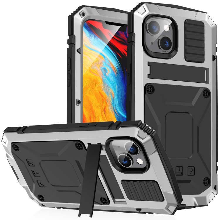 For iPhone 14 R-JUST Shockproof Waterproof Dust-proof Case with Holder (Silver)
For iPhone 14 R-JUST Shockproof Waterproof Dust-proof Case with Holder (Silver)