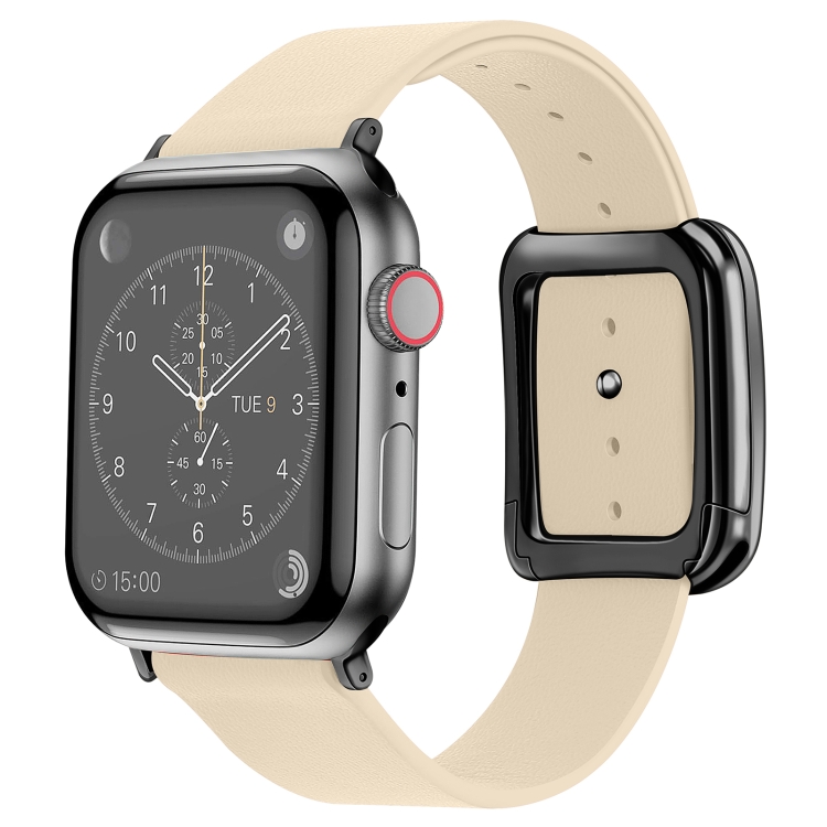 Black Square Buckle Microfiber Leather Watch Band For Apple Watch Series 7 45mm / 6&SE&5&4 44mm / 3&2&1 42mm(Apricot)
Black Square Buckle Microfiber Leather Watch Band For Apple Watch Series 7 45mm / 6&SE&5&4 44mm / 3&2&1 42mm(Apricot)