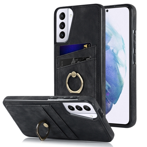 For Samsung Galaxy S21 5G Vintage Patch Leather Phone Case with Ring Holder(Black)
For Samsung Galaxy S21 5G Vintage Patch Leather Phone Case with Ring Holder(Black)