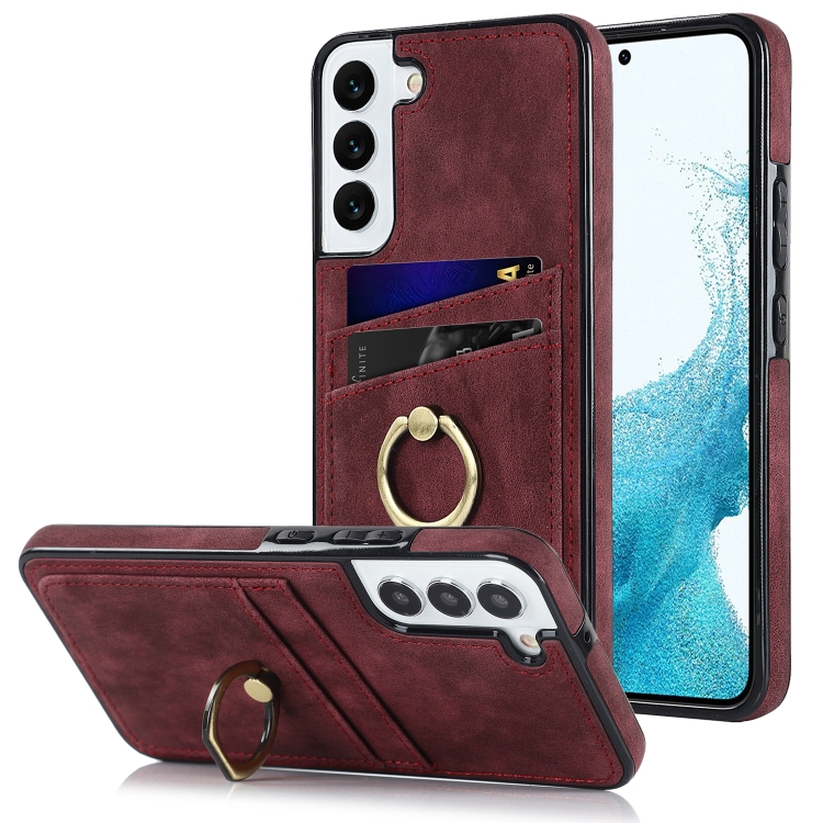 For Samsung Galaxy S22+ 5G Vintage Patch Leather Phone Case with Ring Holder(Red)
For Samsung Galaxy S22+ 5G Vintage Patch Leather Phone Case with Ring Holder(Red)