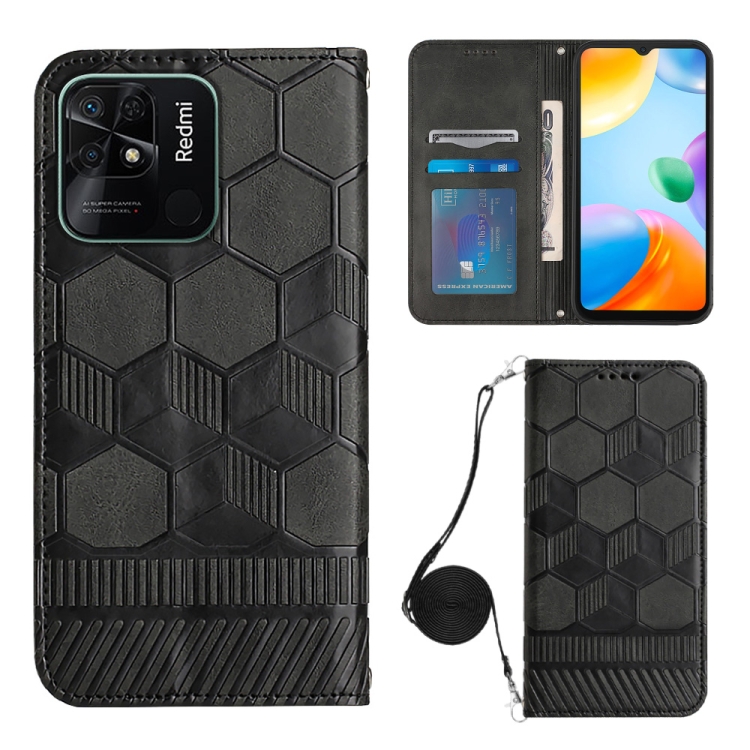For Xiaomi Redmi 10C/Redmi 10 India Crossbody Football Texture Magnetic PU Phone Case(Black)
For Xiaomi Redmi 10C/Redmi 10 India Crossbody Football Texture Magnetic PU Phone Case(Black)