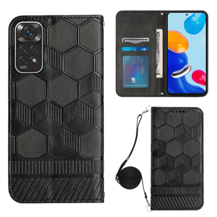 For Xiaomi Redmi Note 11 Global/Note 11S 4G Crossbody Football Texture Magnetic PU Phone Case(Black)
For Xiaomi Redmi Note 11 Global/Note 11S 4G Crossbody Football Texture Magnetic PU Phone Case(Black)