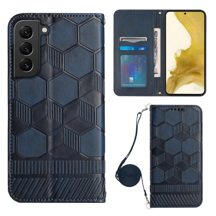 For Samsung Galaxy S22+ 5G Crossbody Football Texture Magnetic PU Phone Case(Dark Blue)
For Samsung Galaxy S22+ 5G Crossbody Football Texture Magnetic PU Phone Case(Dark Blue)