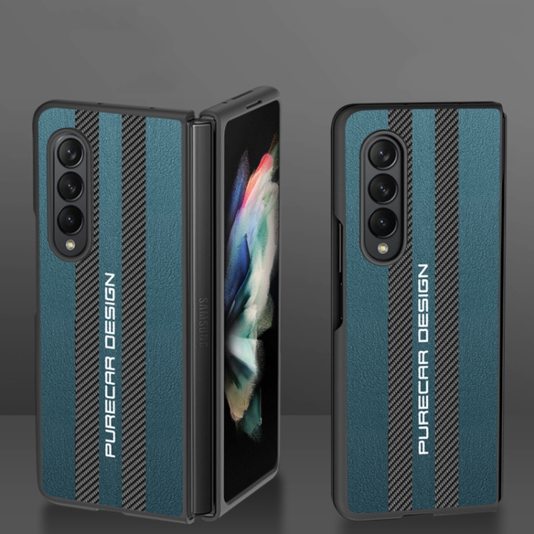For Samsung Galaxy Z Fold3 5G Carbon Fiber Texture Plain Leather Phone Case(Dark Green)
For Samsung Galaxy Z Fold3 5G Carbon Fiber Texture Plain Leather Phone Case(Dark Green)