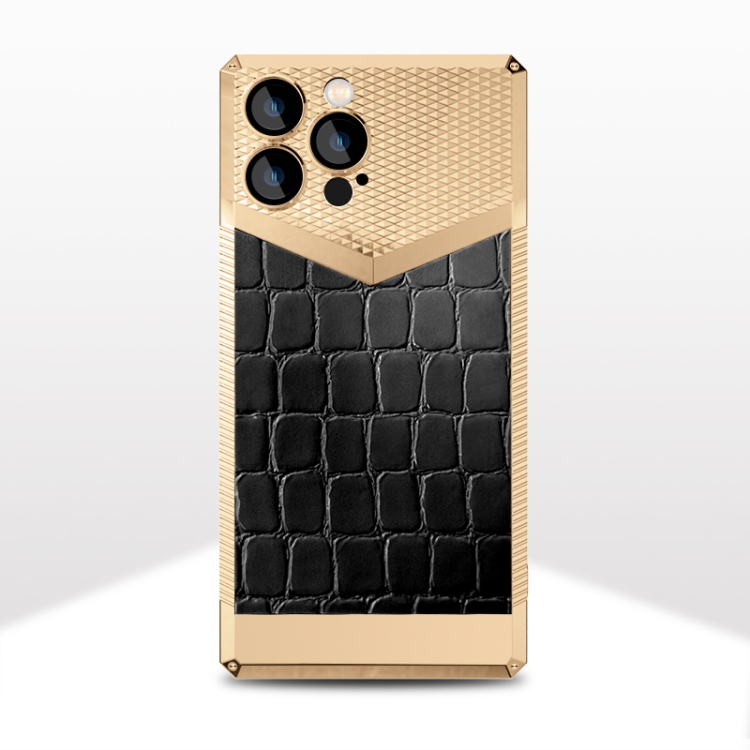 For iPhone 13 Pro Crocodile Texture Electroplate Leather Phone Case (Gold+Black)
For iPhone 13 Pro Crocodile Texture Electroplate Leather Phone Case (Gold+Black)