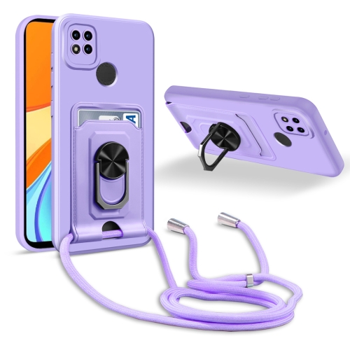 For Xiaomi Redmi 9C Ring Kickstand Card Wallet TPU Phone Case with Lanyard(Purple)
For Xiaomi Redmi 9C Ring Kickstand Card Wallet TPU Phone Case with Lanyard(Purple)