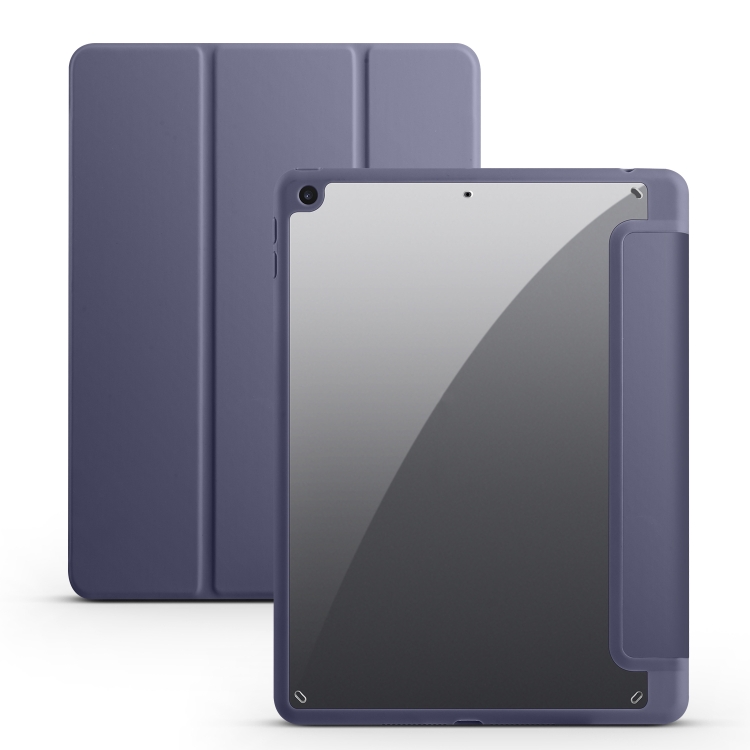 For iPad 10.2 2021/2020/2019 Acrylic 3-folding Smart Leather Tablet Case(Purple)
For iPad 10.2 2021/2020/2019 Acrylic 3-folding Smart Leather Tablet Case(Purple)