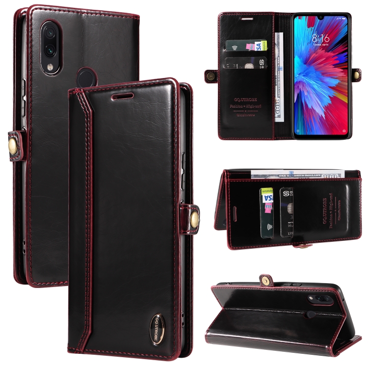 For Xiaomi Redmi Note 7 GQUTROBE RFID Blocking Oil Wax Leather Phone Case(Red)
For Xiaomi Redmi Note 7 GQUTROBE RFID Blocking Oil Wax Leather Phone Case(Red)