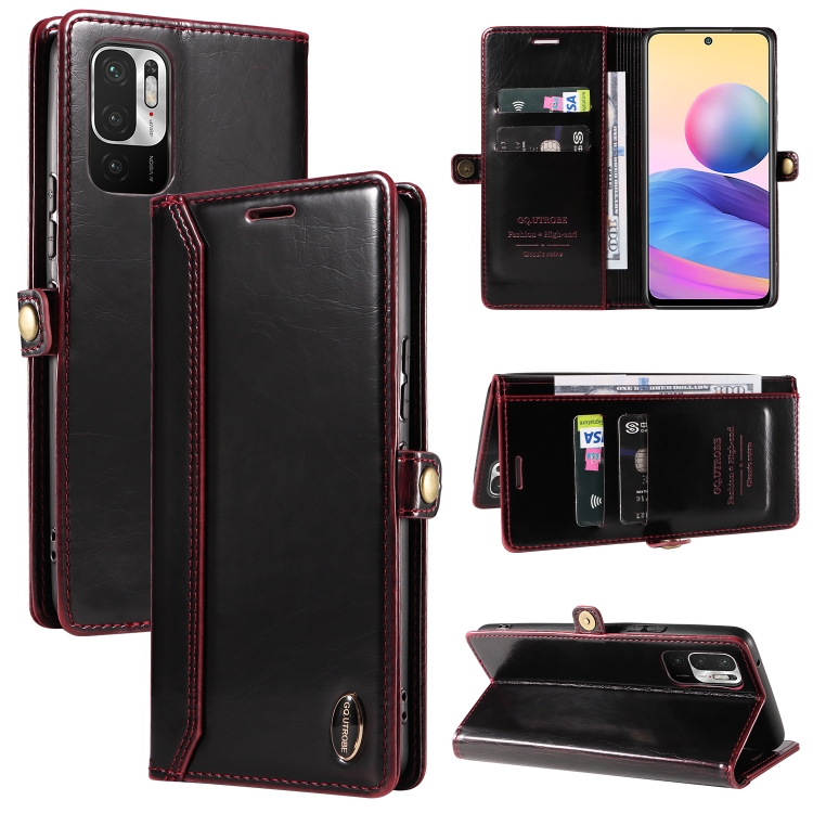 For Xiaomi Redmi Note 10 5G GQUTROBE RFID Blocking Oil Wax Leather Phone Case(Red)
For Xiaomi Redmi Note 10 5G GQUTROBE RFID Blocking Oil Wax Leather Phone Case(Red)