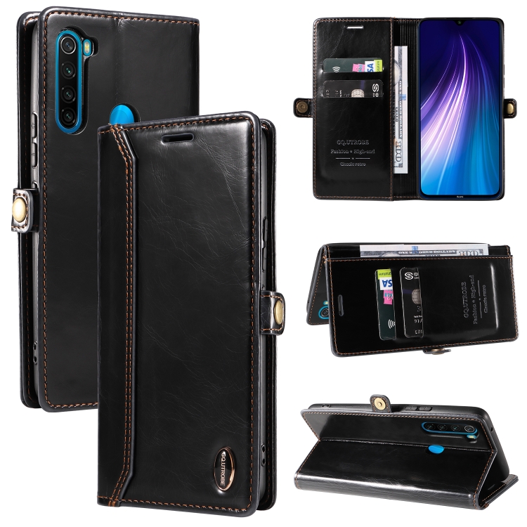 For Xiaomi Redmi Note 8 GQUTROBE RFID Blocking Oil Wax Leather Phone Case(Black)
For Xiaomi Redmi Note 8 GQUTROBE RFID Blocking Oil Wax Leather Phone Case(Black)