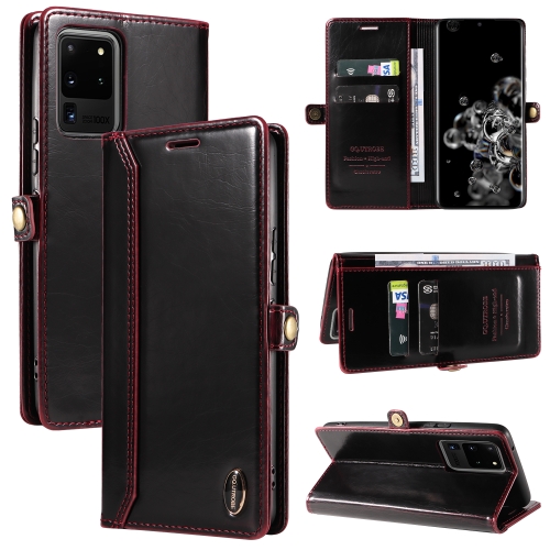For Samsung Galaxy S20 Ultra GQUTROBE RFID Blocking Oil Wax Leather Phone Case(Red)
For Samsung Galaxy S20 Ultra GQUTROBE RFID Blocking Oil Wax Leather Phone Case(Red)