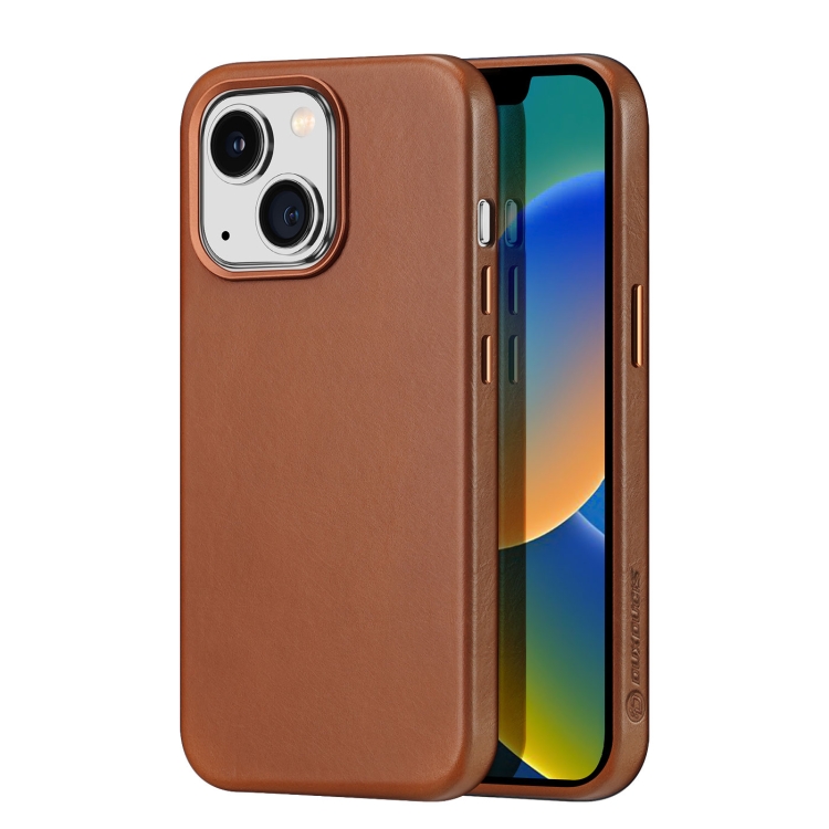 For iPhone 14 Plus DUX DUCIS NAPLES Series Genuine Leather MagSafe Magnetic Phone Case (Brown)
For iPhone 14 Plus DUX DUCIS NAPLES Series Genuine Leather MagSafe Magnetic Phone Case (Brown)