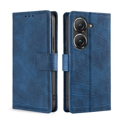 For Asus Zenfone 9 Skin Feel Crocodile Magnetic Clasp Leather Phone Case(Blue)
For Asus Zenfone 9 Skin Feel Crocodile Magnetic Clasp Leather Phone Case(Blue)