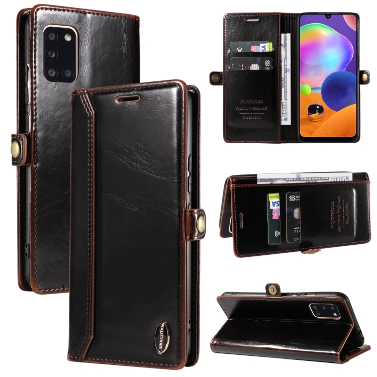 For Samsung Galaxy A31 EU GQUTROBE RFID Blocking Oil Wax Leather Phone Case(Brown)
For Samsung Galaxy A31 EU GQUTROBE RFID Blocking Oil Wax Leather Phone Case(Brown)