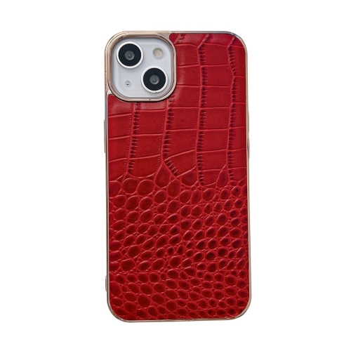 Crocodile Texture Genuine Leather Nano Electroplating Phone Case For iPhone 14 Plus(Red)
Crocodile Texture Genuine Leather Nano Electroplating Phone Case For iPhone 14 Plus(Red)