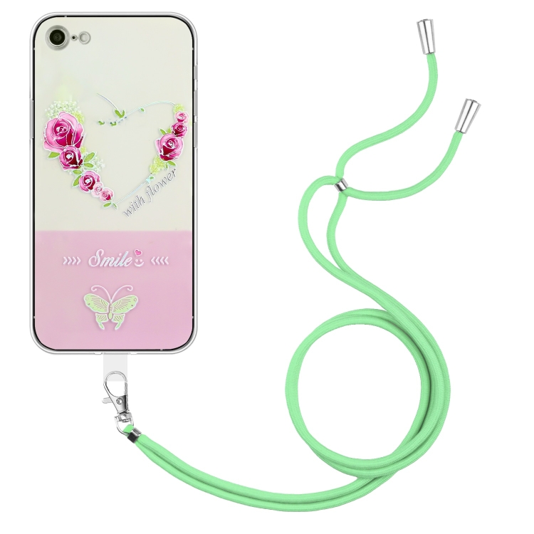 For iPhone SE 2022 / SE 2020 / 8 / 7 Bronzing Butterfly Flower TPU Phone Case with Lanyard(Rose Heart)
For iPhone SE 2022 / SE 2020 / 8 / 7 Bronzing Butterfly Flower TPU Phone Case with Lanyard(Rose Heart)