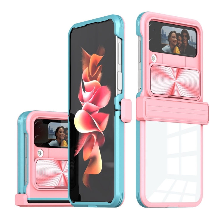 For Samsung Galaxy Z Flip4 360 Full Body Sliding Camshield Phone Case(Pink Green)
For Samsung Galaxy Z Flip4 360 Full Body Sliding Camshield Phone Case(Pink Green)