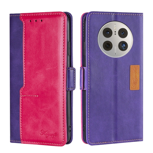 For Huawei Mate 50 Pro Contrast Color Side Buckle Leather Phone Case(Purple + Rose Red)
For Huawei Mate 50 Pro Contrast Color Side Buckle Leather Phone Case(Purple + Rose Red)