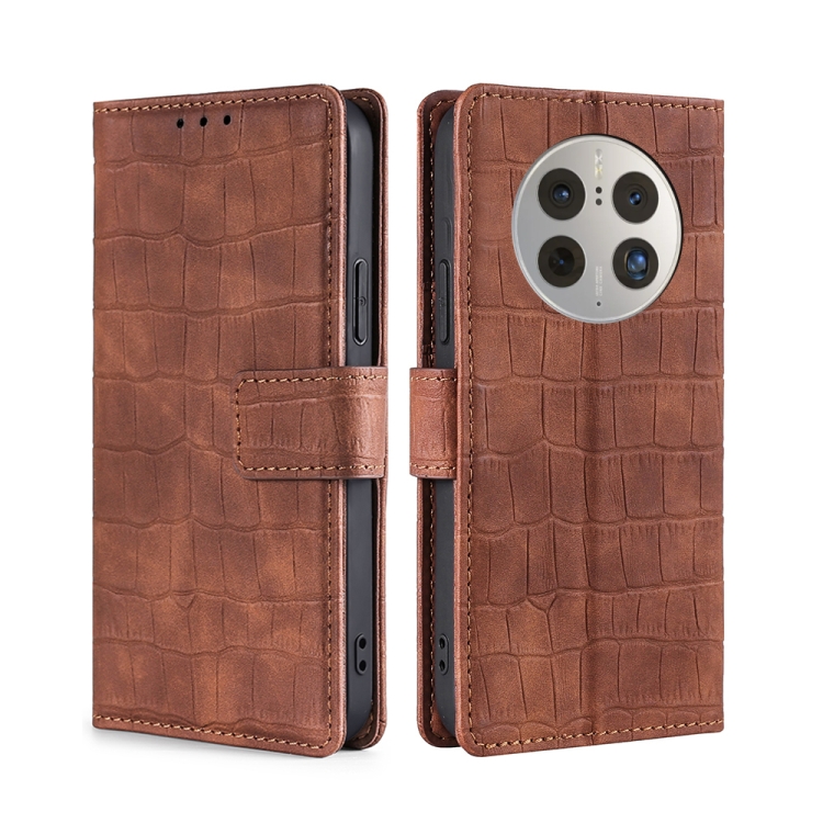 For Huawei Mate 50 Pro Skin Feel Crocodile Magnetic Clasp Leather Phone Case(Brown)
For Huawei Mate 50 Pro Skin Feel Crocodile Magnetic Clasp Leather Phone Case(Brown)
