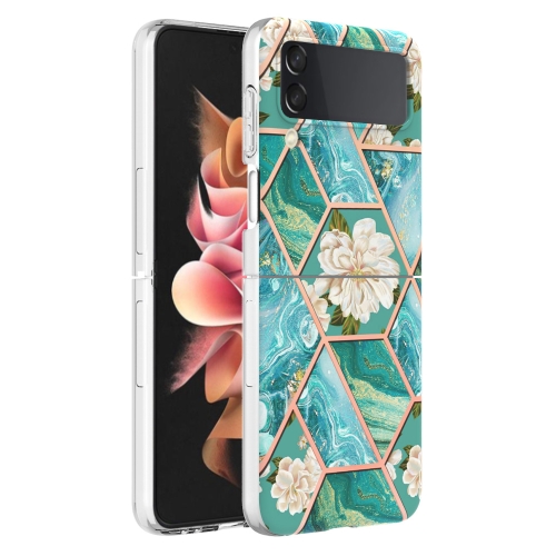 For Samsung Galaxy Z Flip4 Electroplating Marble Flower Pattern TPU Phone Case(Blue Flower)
For Samsung Galaxy Z Flip4 Electroplating Marble Flower Pattern TPU Phone Case(Blue Flower)