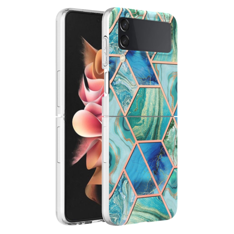 For Samsung Galaxy Z Flip4 Electroplating IMD Splicing Marble TPU Phone Case(Green)
For Samsung Galaxy Z Flip4 Electroplating IMD Splicing Marble TPU Phone Case(Green)