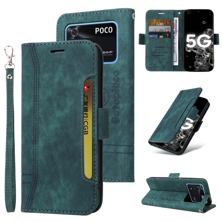For Xiaomi Poco M4 Pro 4G BETOPNICE Dual-side Buckle Leather Phone Case(Green)
For Xiaomi Poco M4 Pro 4G BETOPNICE Dual-side Buckle Leather Phone Case(Green)
