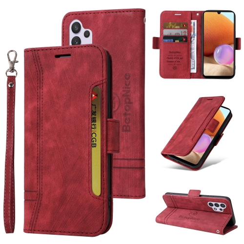 For Samsung Galaxy A32 4G EU Version BETOPNICE Dual-side Buckle Leather Phone Case(Red)
For Samsung Galaxy A32 4G EU Version BETOPNICE Dual-side Buckle Leather Phone Case(Red)