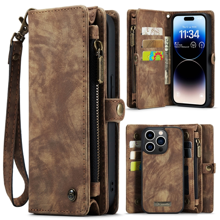 For iPhone 14 Pro CaseMe 008 Detachable Multifunctional Leather Phone Case(Brown)
For iPhone 14 Pro CaseMe 008 Detachable Multifunctional Leather Phone Case(Brown)