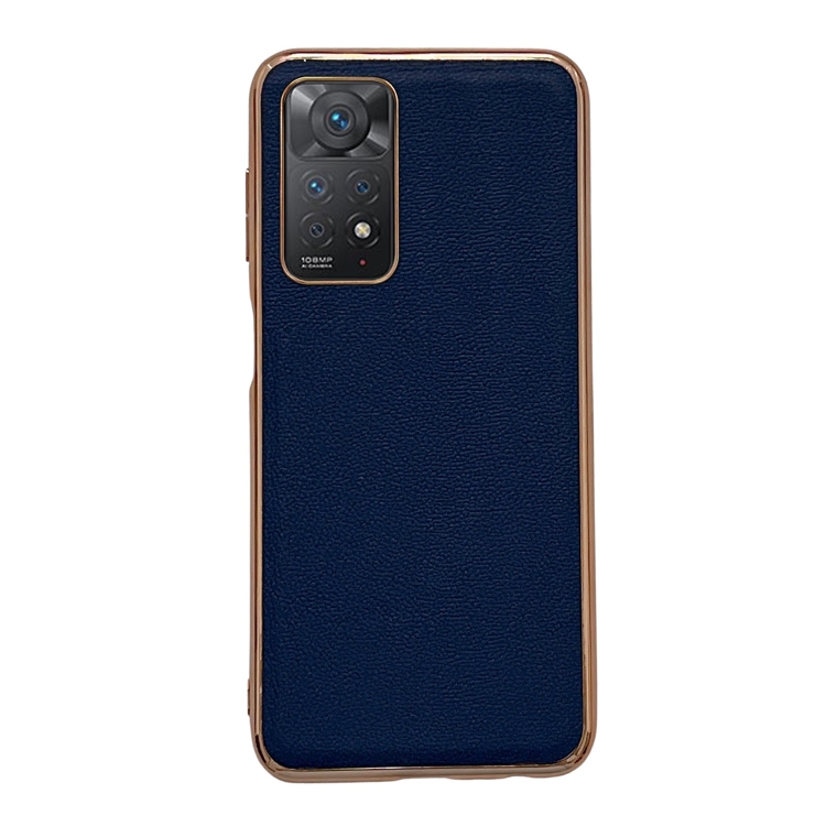 For Xiaomi Redmi Note 11 Global/Note 11S 4G Genuine Leather Luolai Series Electroplating Phone Case(Dark Blue)
For Xiaomi Redmi Note 11 Global/Note 11S 4G Genuine Leather Luolai Series Electroplating Phone Case(Dark Blue)