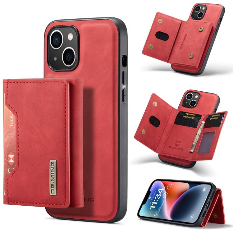 For iPhone 14 Plus DG.MING M2 Series 3-Fold Card Bag Magnetic Leather Case(Red)
For iPhone 14 Plus DG.MING M2 Series 3-Fold Card Bag Magnetic Leather Case(Red)