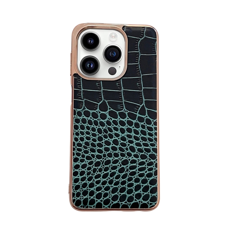 For iPhone 13 Pro Max Crocodile Texture Genuine Leather Nano Electroplating Phone Case(Dark Green)
For iPhone 13 Pro Max Crocodile Texture Genuine Leather Nano Electroplating Phone Case(Dark Green)
