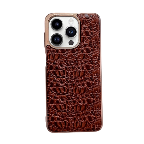 For iPhone 13 Pro Sky Series Nano Electroplating Genuine Leather Phone Case(Coffee)
For iPhone 13 Pro Sky Series Nano Electroplating Genuine Leather Phone Case(Coffee)