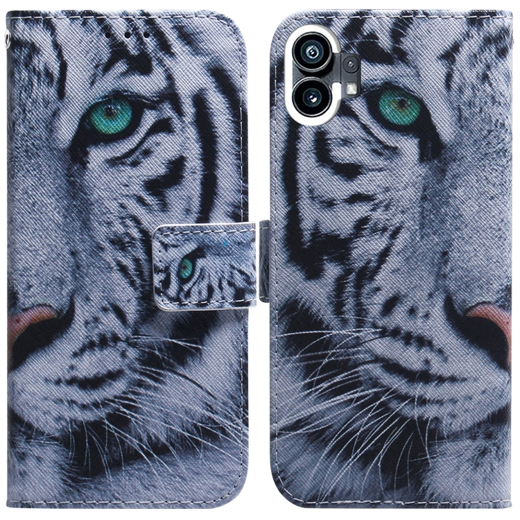 For Nothing Phone 1 Coloured Drawing Leather Phone Case(Tiger)
For Nothing Phone 1 Coloured Drawing Leather Phone Case(Tiger)