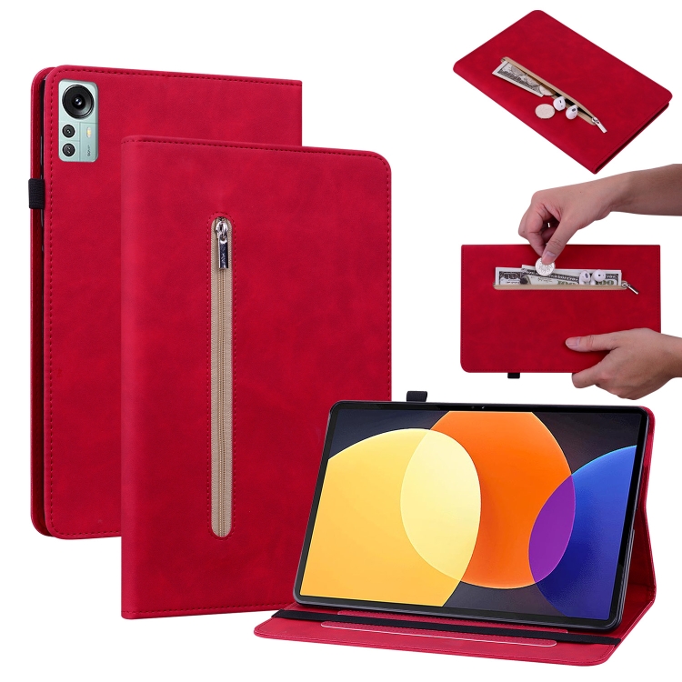 For Xiaomi Pad 5 Pro 12.4 Skin Feel Solid Color Zipper Leather Tablet Case(Red)
For Xiaomi Pad 5 Pro 12.4 Skin Feel Solid Color Zipper Leather Tablet Case(Red)