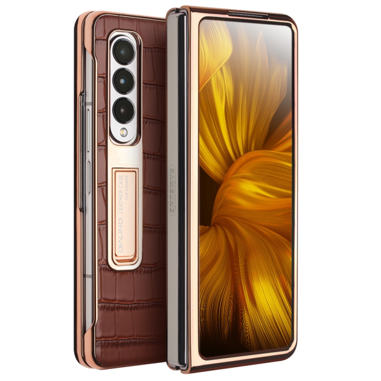 For Samsung Galaxy Z Fold3 5G/W22 5G QIALINO 2 in 1 Crocodile Pattern Genuine Leather + PC Phone Case(Brown)
For Samsung Galaxy Z Fold3 5G/W22 5G QIALINO 2 in 1 Crocodile Pattern Genuine Leather + PC Phone Case(Brown)