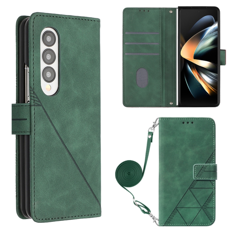 For Samsung Galaxy Z Fold3 5G Crossbody 3D Embossed Flip Leather Phone Case(Dark Green)
For Samsung Galaxy Z Fold3 5G Crossbody 3D Embossed Flip Leather Phone Case(Dark Green)