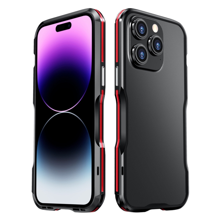 For iPhone 14 Pro Max Sharp Edge Magnetic Shockproof Metal Frame Phone Case(Black Red)
For iPhone 14 Pro Max Sharp Edge Magnetic Shockproof Metal Frame Phone Case(Black Red)