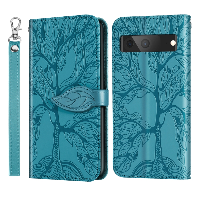 For Google Pixel 7 Life Tree Embossing Pattern Horizontal Flip Leather Phone Case(Blue) 
For Google Pixel 7 Life Tree Embossing Pattern Horizontal Flip Leather Phone Case(Blue)