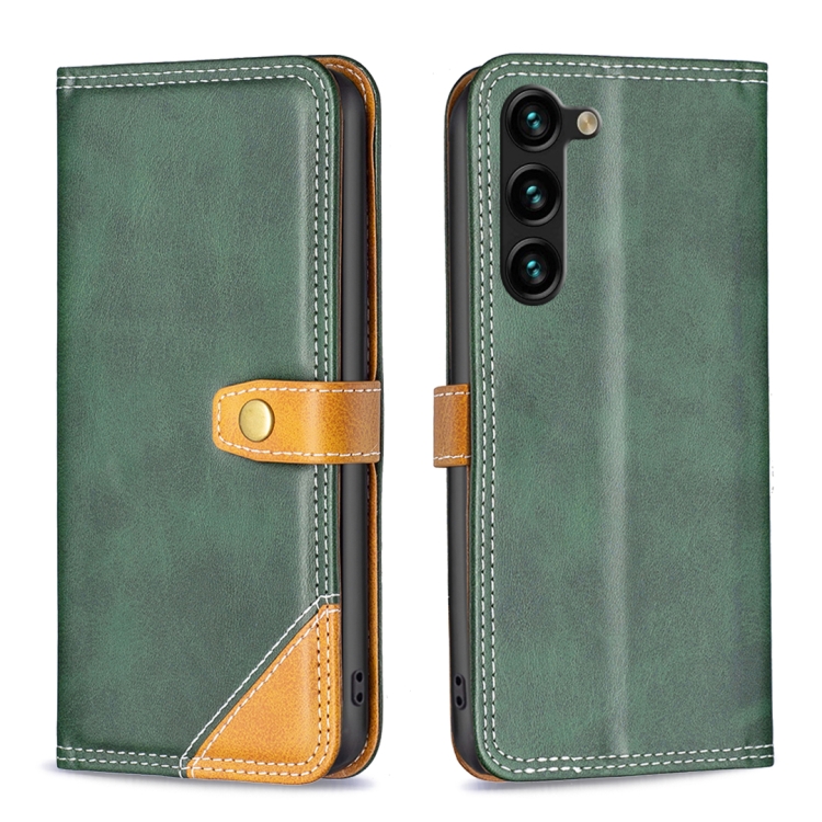 For Samsung Galaxy S23+ 5G Color Matching Double Sewing Thread Leather Phone Case(Green)
For Samsung Galaxy S23+ 5G Color Matching Double Sewing Thread Leather Phone Case(Green)