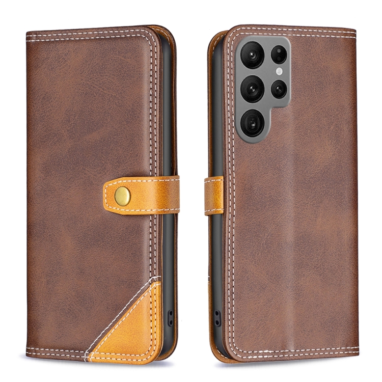 For Samsung Galaxy S23 Ultra 5G Color Matching Double Sewing Thread Leather Phone Case(Brown)
For Samsung Galaxy S23 Ultra 5G Color Matching Double Sewing Thread Leather Phone Case(Brown)