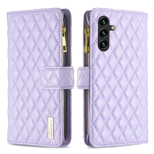 For Samsung Galaxy A14 5G Diamond Lattice Zipper Wallet Leather Flip Phone Case(Purple)
For Samsung Galaxy A14 5G Diamond Lattice Zipper Wallet Leather Flip Phone Case(Purple)