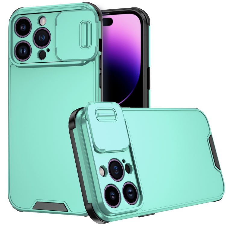For iPhone 14 Pro Max Sliding Camera Cover Design PC + TPU Phone Case(Mint Green)
For iPhone 14 Pro Max Sliding Camera Cover Design PC + TPU Phone Case(Mint Green)