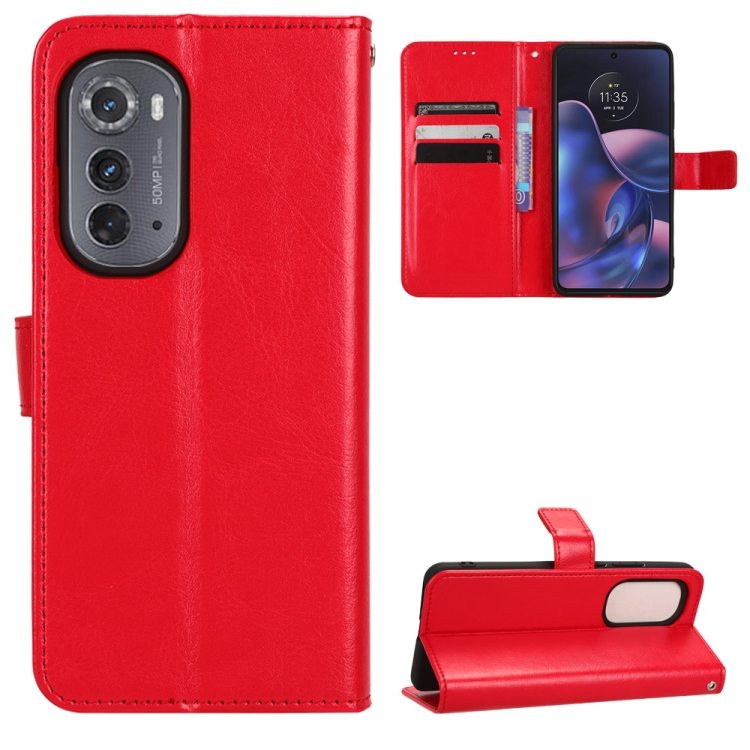 For Motorola Edge 2022 Retro Crazy Horse Texture Leather Phone Case(Red)
For Motorola Edge 2022 Retro Crazy Horse Texture Leather Phone Case(Red)